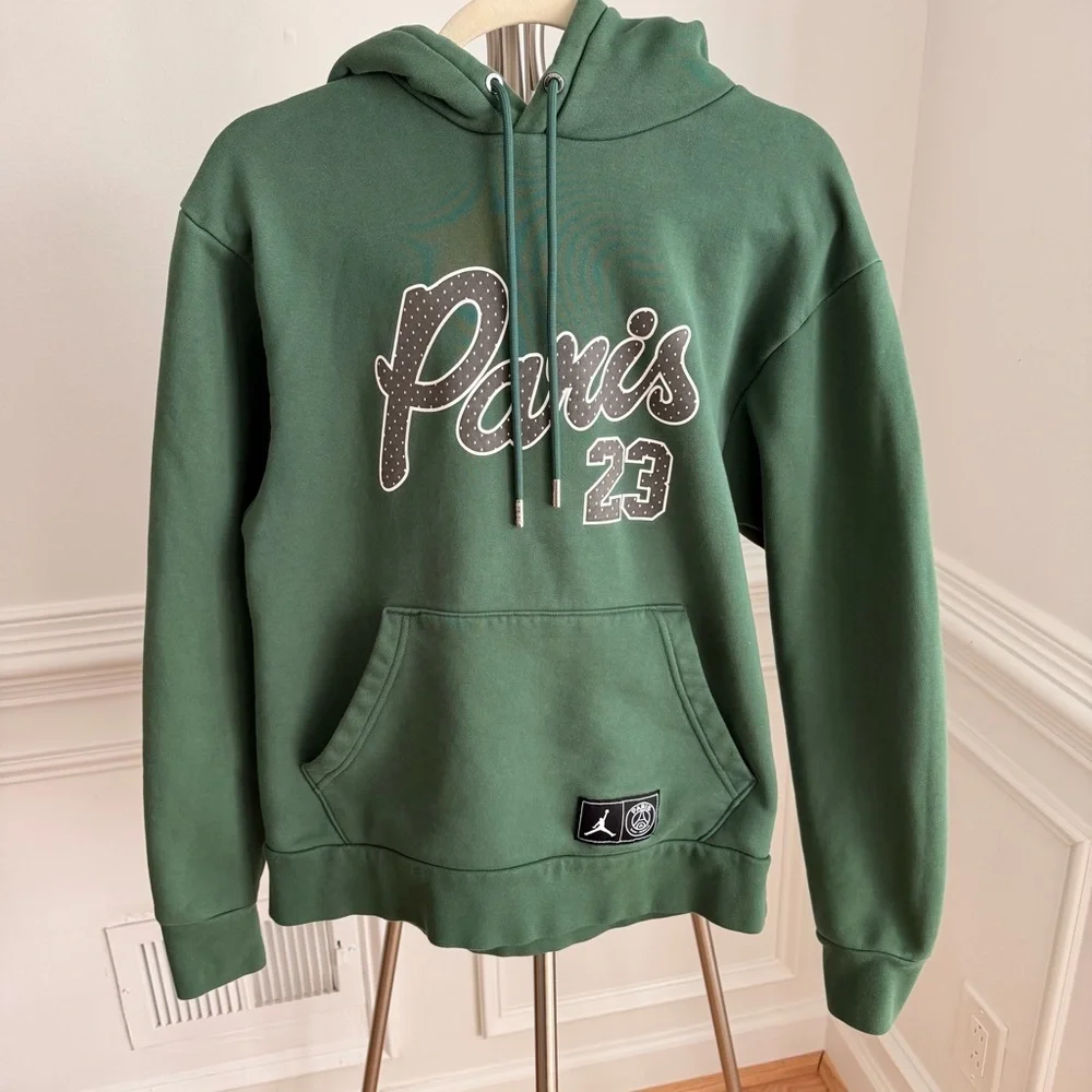 Jordan Paris Saint German PSG Olive Green Hoodie Collab Small